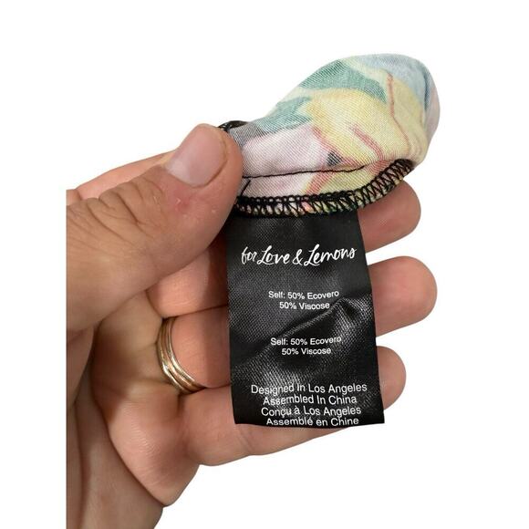 For Love And Lemons Satin Mallory Maxi Dress Cut-Out Multicolor Size Small - Picture 10 of 16